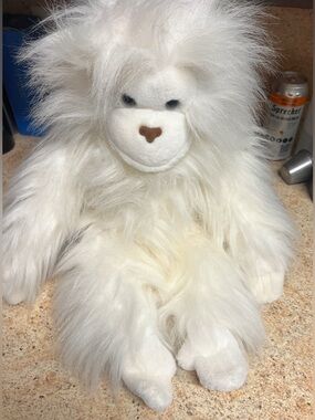 Vintage 1986 Dakin Large White Albino Orangutan Ape Plush Stuffed Animal 24"